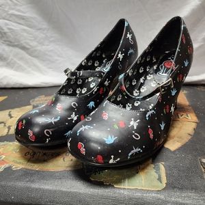 TUK Tattoo Print Mary Jane Pinup pump